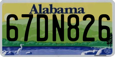 AL license plate 67DN826