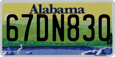 AL license plate 67DN830