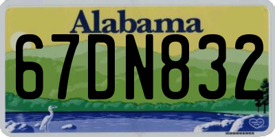 AL license plate 67DN832