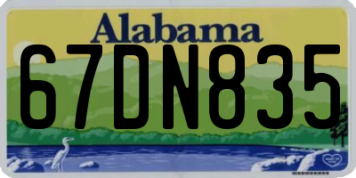AL license plate 67DN835
