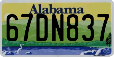 AL license plate 67DN837