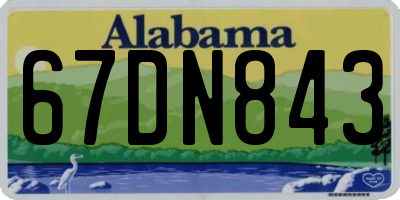 AL license plate 67DN843