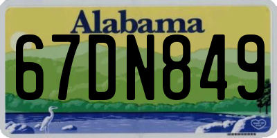 AL license plate 67DN849