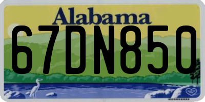 AL license plate 67DN850