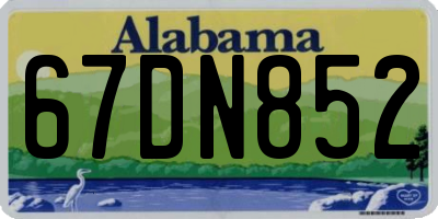 AL license plate 67DN852