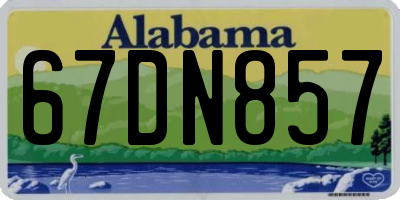 AL license plate 67DN857