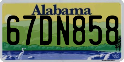 AL license plate 67DN858