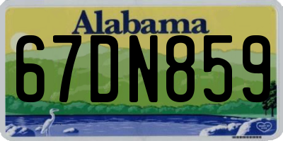 AL license plate 67DN859