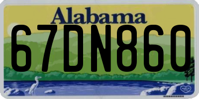 AL license plate 67DN860