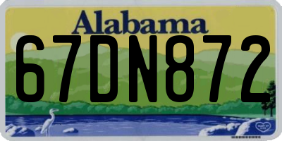 AL license plate 67DN872