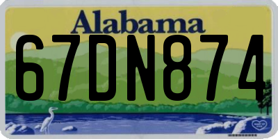 AL license plate 67DN874