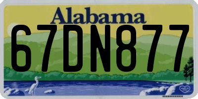 AL license plate 67DN877