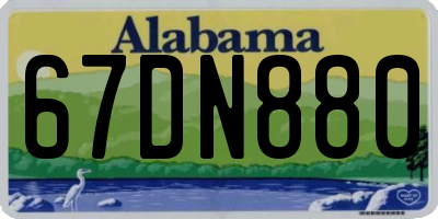 AL license plate 67DN880