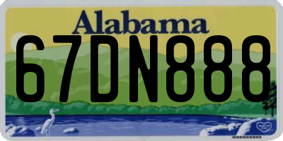 AL license plate 67DN888