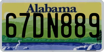 AL license plate 67DN889