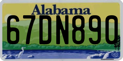 AL license plate 67DN890