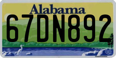 AL license plate 67DN892