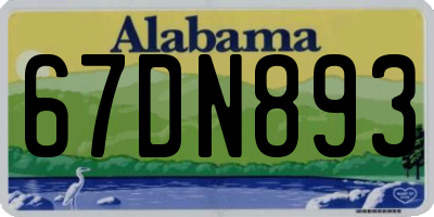 AL license plate 67DN893