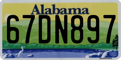 AL license plate 67DN897