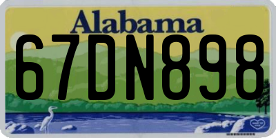 AL license plate 67DN898