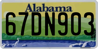 AL license plate 67DN903