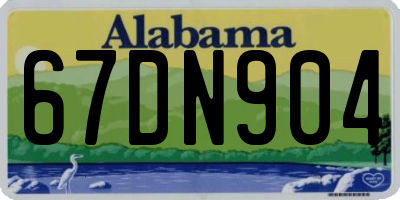 AL license plate 67DN904