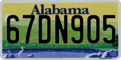 AL license plate 67DN905