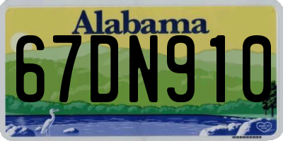 AL license plate 67DN910
