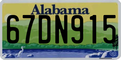 AL license plate 67DN915