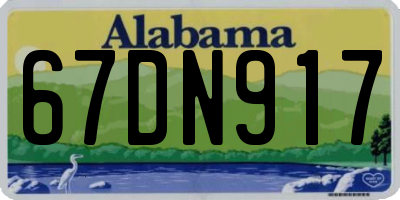 AL license plate 67DN917