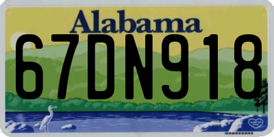 AL license plate 67DN918