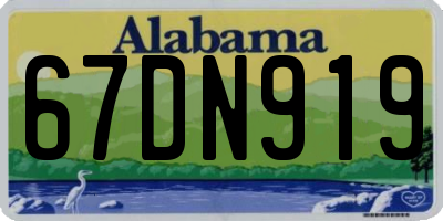 AL license plate 67DN919