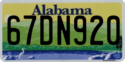 AL license plate 67DN920