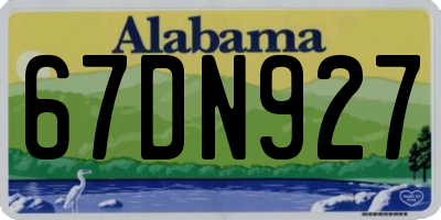 AL license plate 67DN927