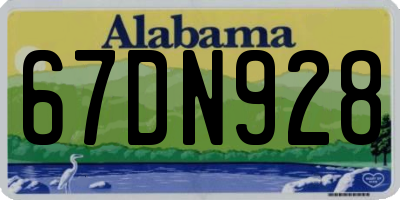 AL license plate 67DN928