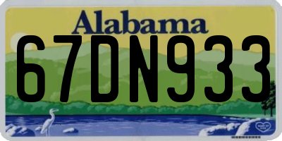 AL license plate 67DN933
