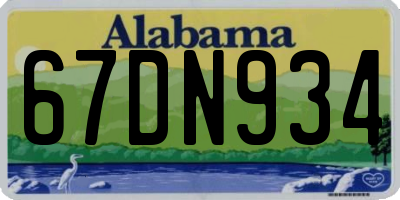 AL license plate 67DN934