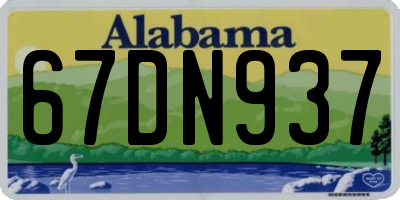 AL license plate 67DN937