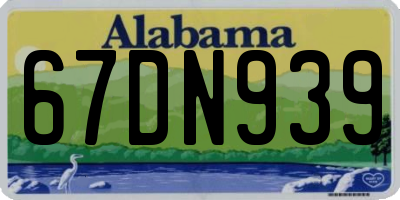 AL license plate 67DN939