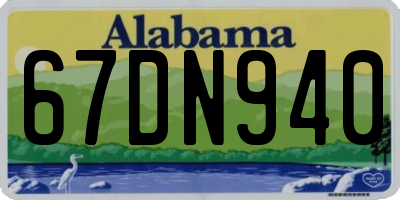 AL license plate 67DN940