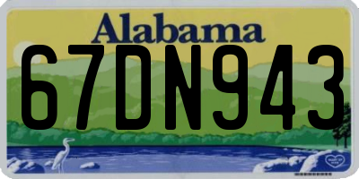 AL license plate 67DN943