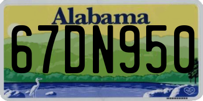 AL license plate 67DN950
