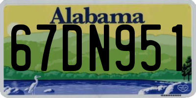 AL license plate 67DN951