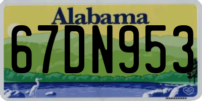AL license plate 67DN953