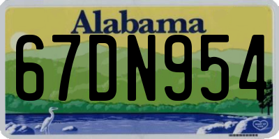 AL license plate 67DN954