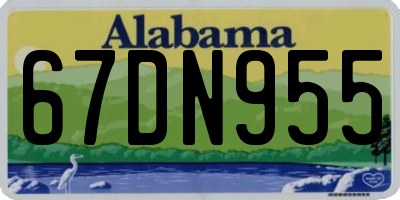 AL license plate 67DN955