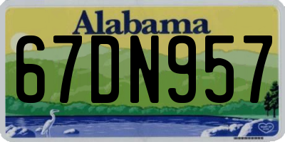 AL license plate 67DN957