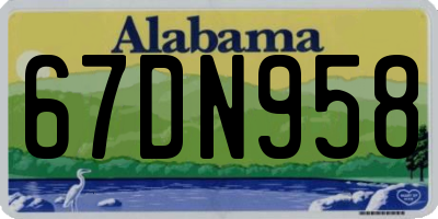 AL license plate 67DN958