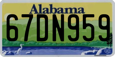 AL license plate 67DN959