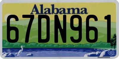 AL license plate 67DN961